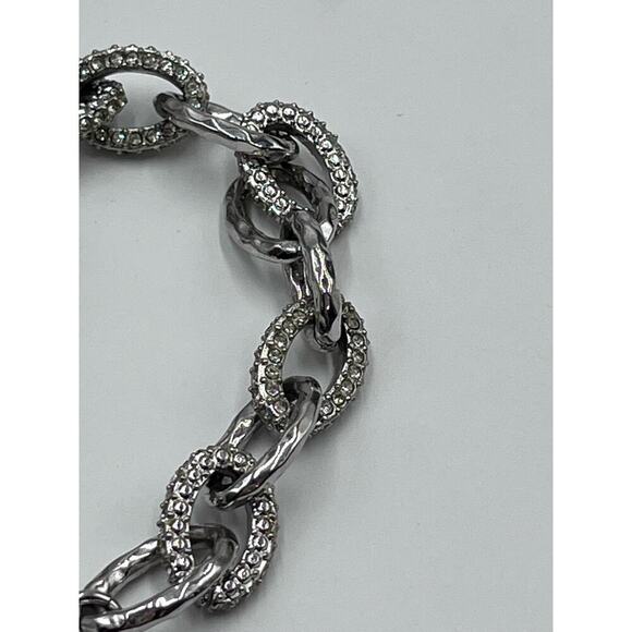 Stella & Dot Christina Chain
Link Silver tone Pave Crystal Bracelet - Picture 4 of 11